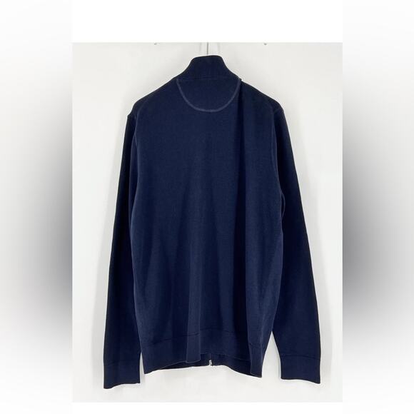 BRAX Full Zip Sweater Joshua Style Blue Men’s 52 Large $198 Knitted Sweat (b14) - Picture 3 of 8